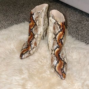 Snakeskin like booties